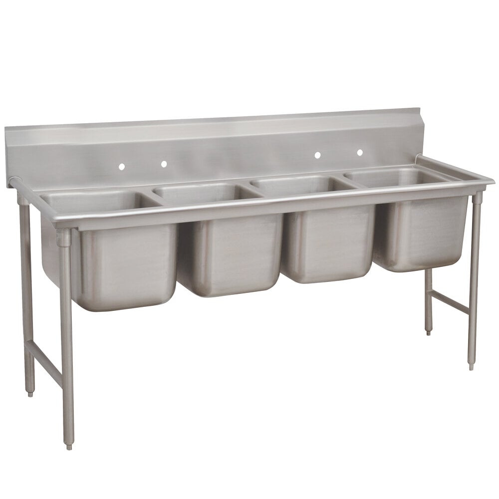 Advance Tabco 9-4-72 Super Saver Four Compartment Pot Sink - 81"
