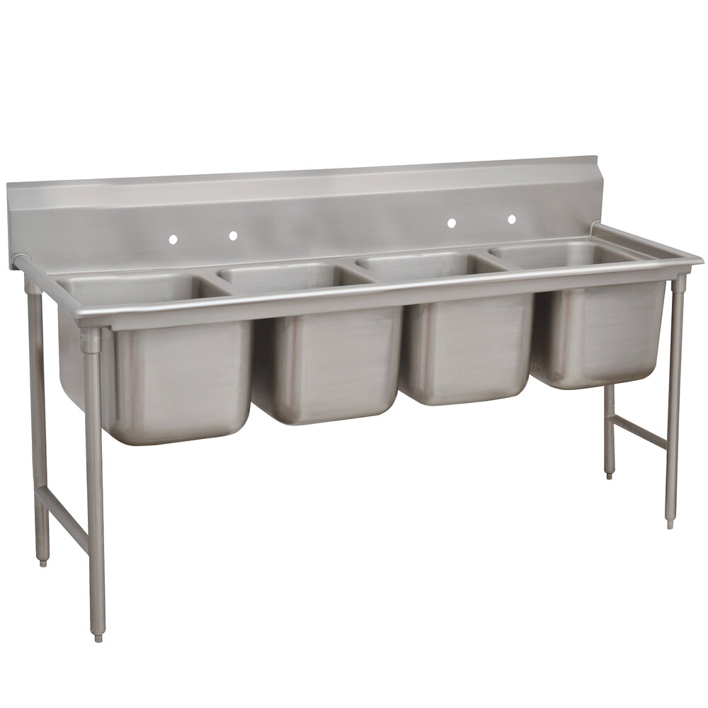 Advance Tabco 9-84-80 Super Saver Four Compartment Pot Sink - 97"
