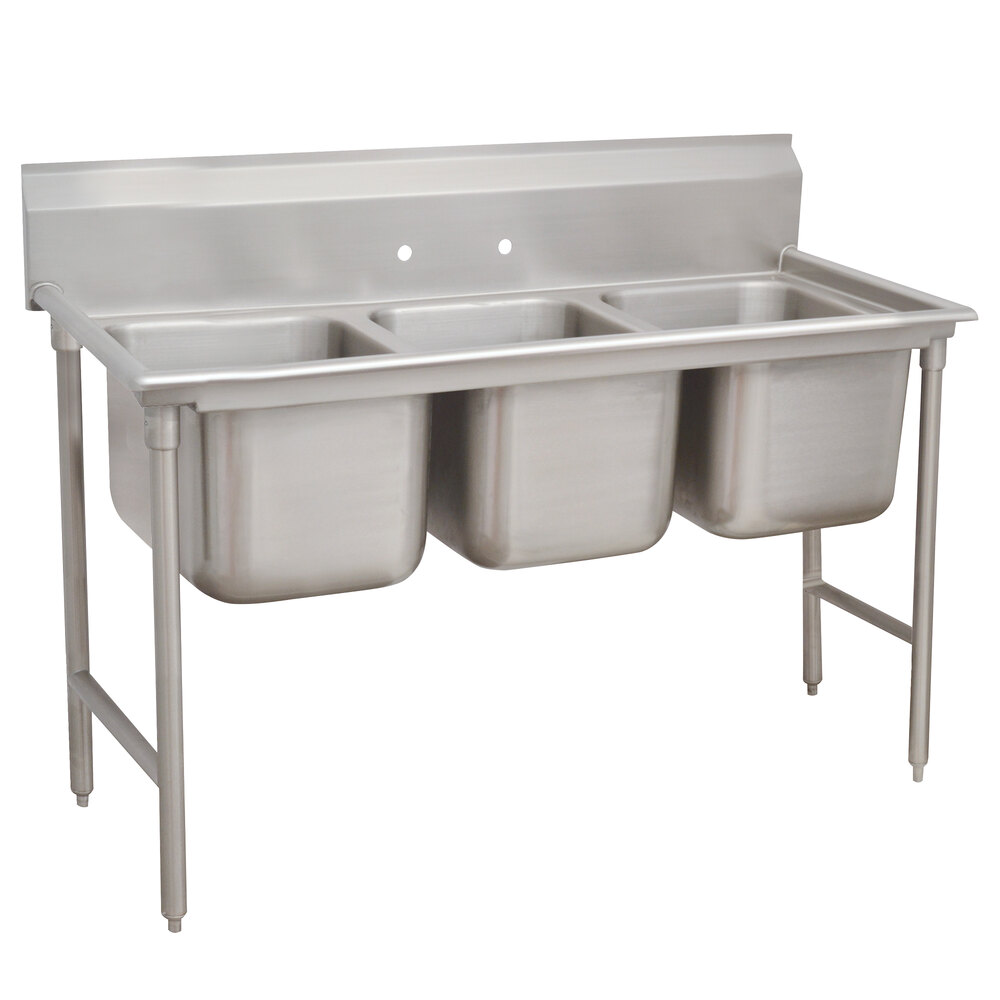 Advance Tabco 9-23-60 Super Saver Three Compartment Pot Sink - 74"