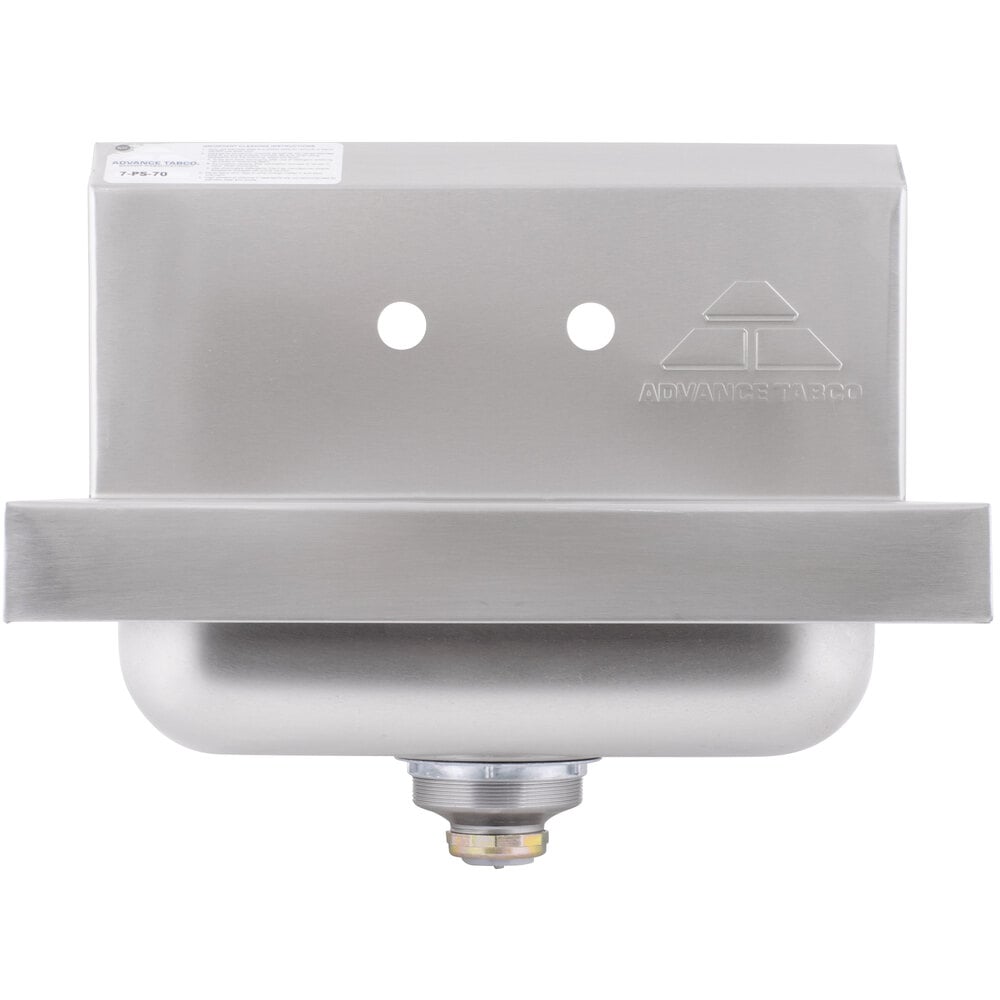 Advance Tabco 7-PS-70 Hand Sink with Two Splash Faucet Holes - 17" x 15"