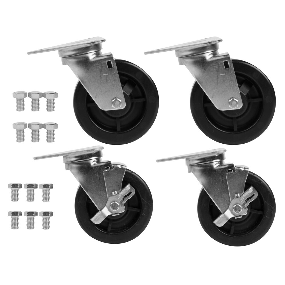 Blodgett 5779 Equivalent 5" Swivel Plate Casters - 4/Set