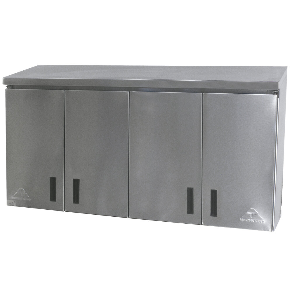 Advance Tabco WCH-15-72 72" Stainless Steel Wall Cabinet with Hinged Doors