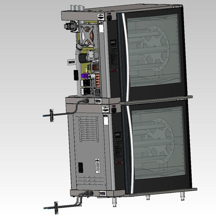 Alto-Shaam 5009981 Stacking Kit for Two Right-Hand 208-240V 1 Phase AR-7E Electric Rotisserie Ovens