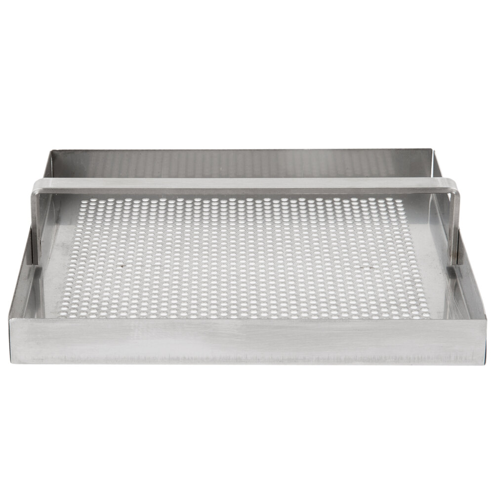 FMP 102-1108 Stainless Steel Floor Sink Strainer with 3/4" Lip - 7 3/4" x 7 3/4"