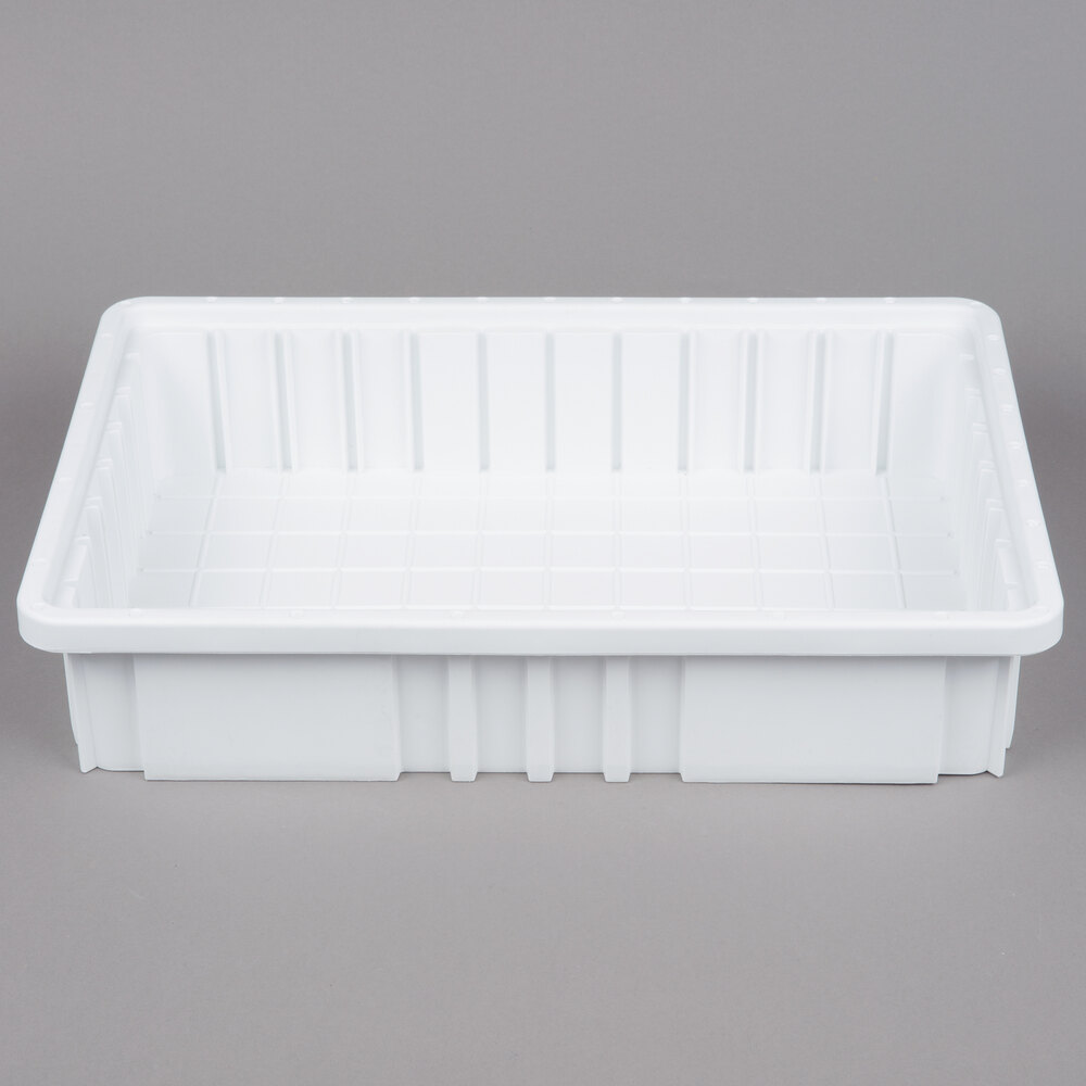 Metro MTB92035W 17" x 11" x 4" White Divider Tote Box