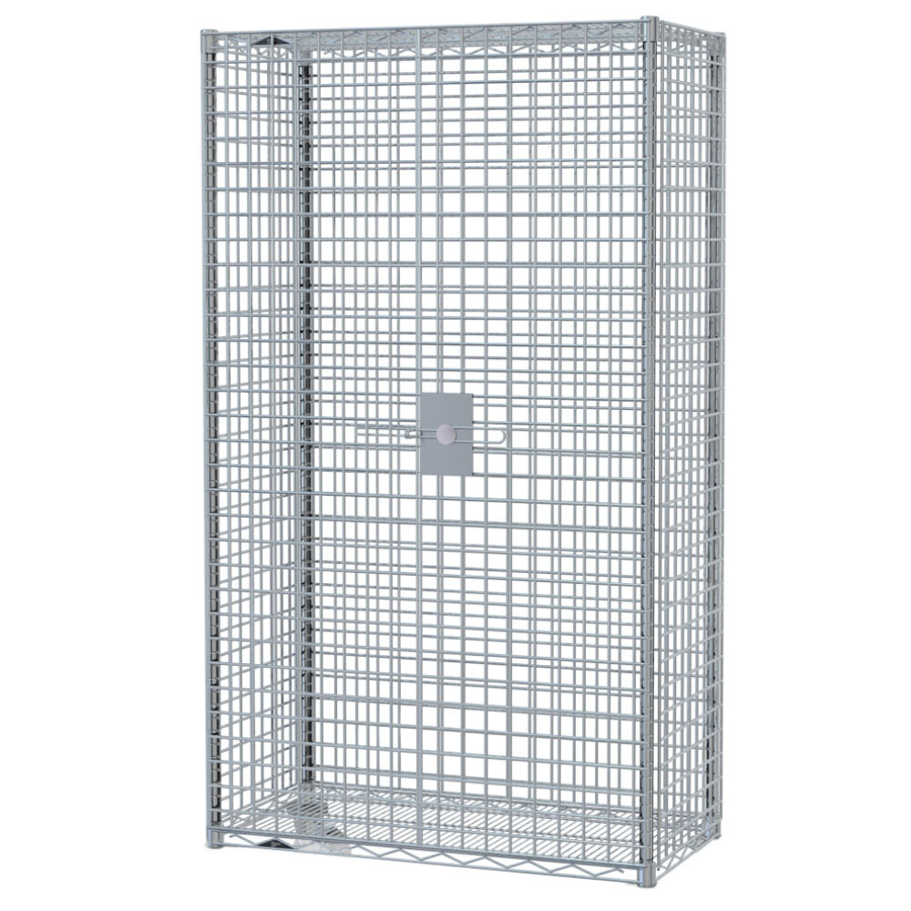 Metro SEC65S-SD Super Erecta Mobile Stainless Steel Security Unit - 33 1/2" x 52 3/4" x 62"