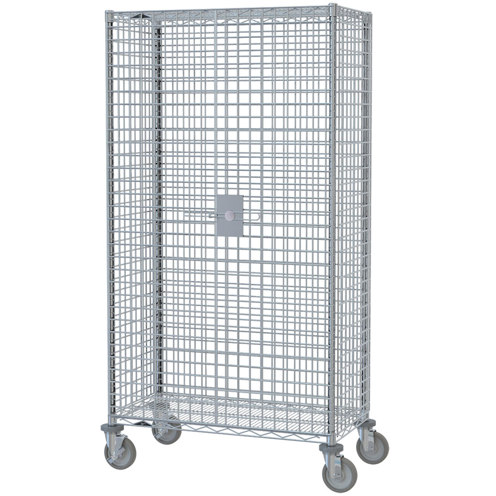 Metro SEC66EC Mobile Standard Duty Wire Security Cabinet - 65" x 33 1/2" x 68 1/2"