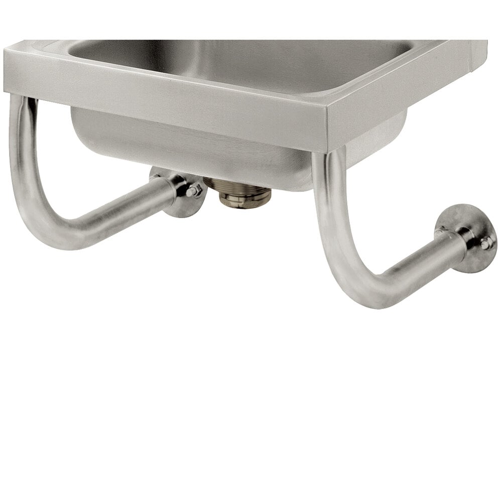 Advance Tabco 7-PS-24B Tubular Wall Supports for 10" x 14" Hand Sinks with Deck Mounted Faucet