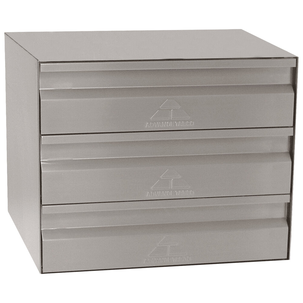 Advance Tabco TA-38 20" x 20" x 5" Stainless Steel 3-Tier Drawers