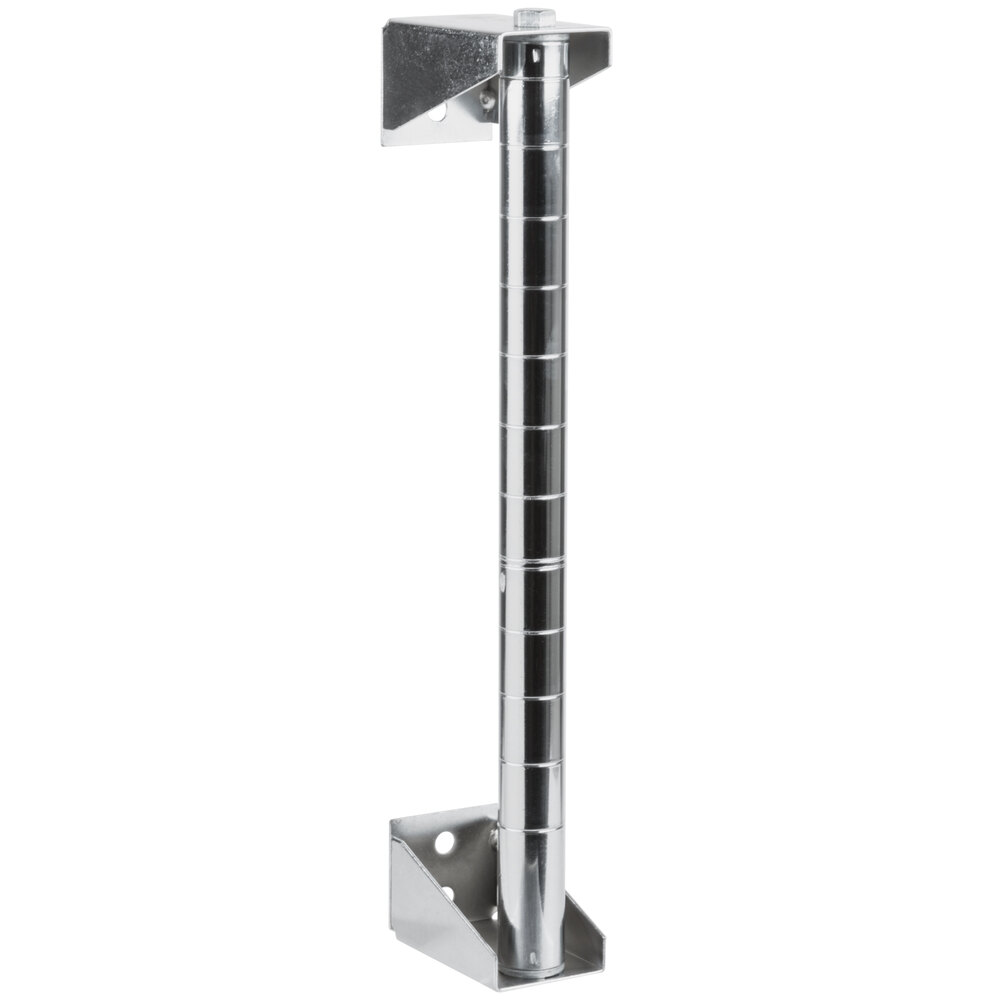 Metro 13PDF Super Erecta Chrome Post-Type Wall Mount 13 7/8" Post with Brackets
