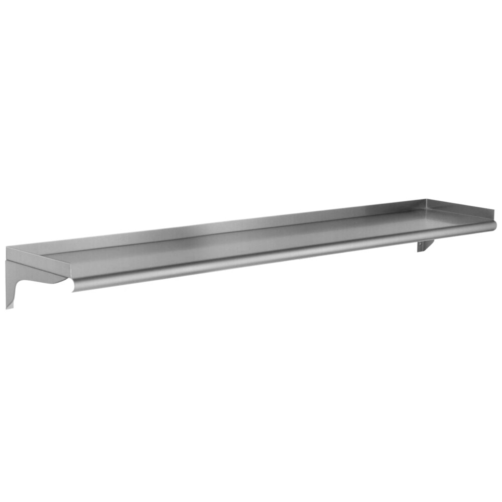 Eagle Group WS1096-16/3 16 Gauge Stainless Steel 10" x 96" Wall Mounted Shelf