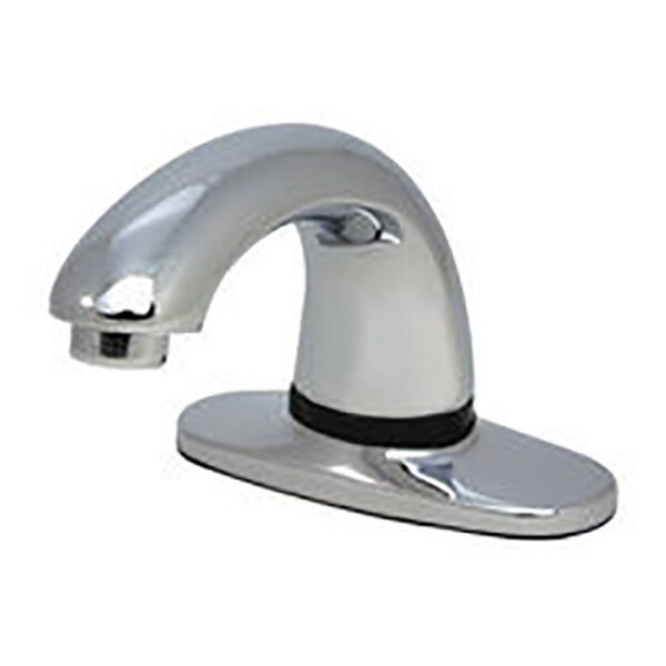 Rubbermaid® 1782742 Milano Chrome Single Hole Deck Mounted Hands-Free Sensor Faucet with 3 3/4" Spout, Mixing Valve, and Supply Hoses