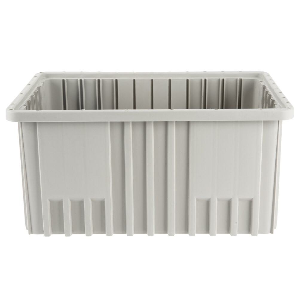 Metro TB92080NAT 16" x 11" x 8" Gray Tote Box