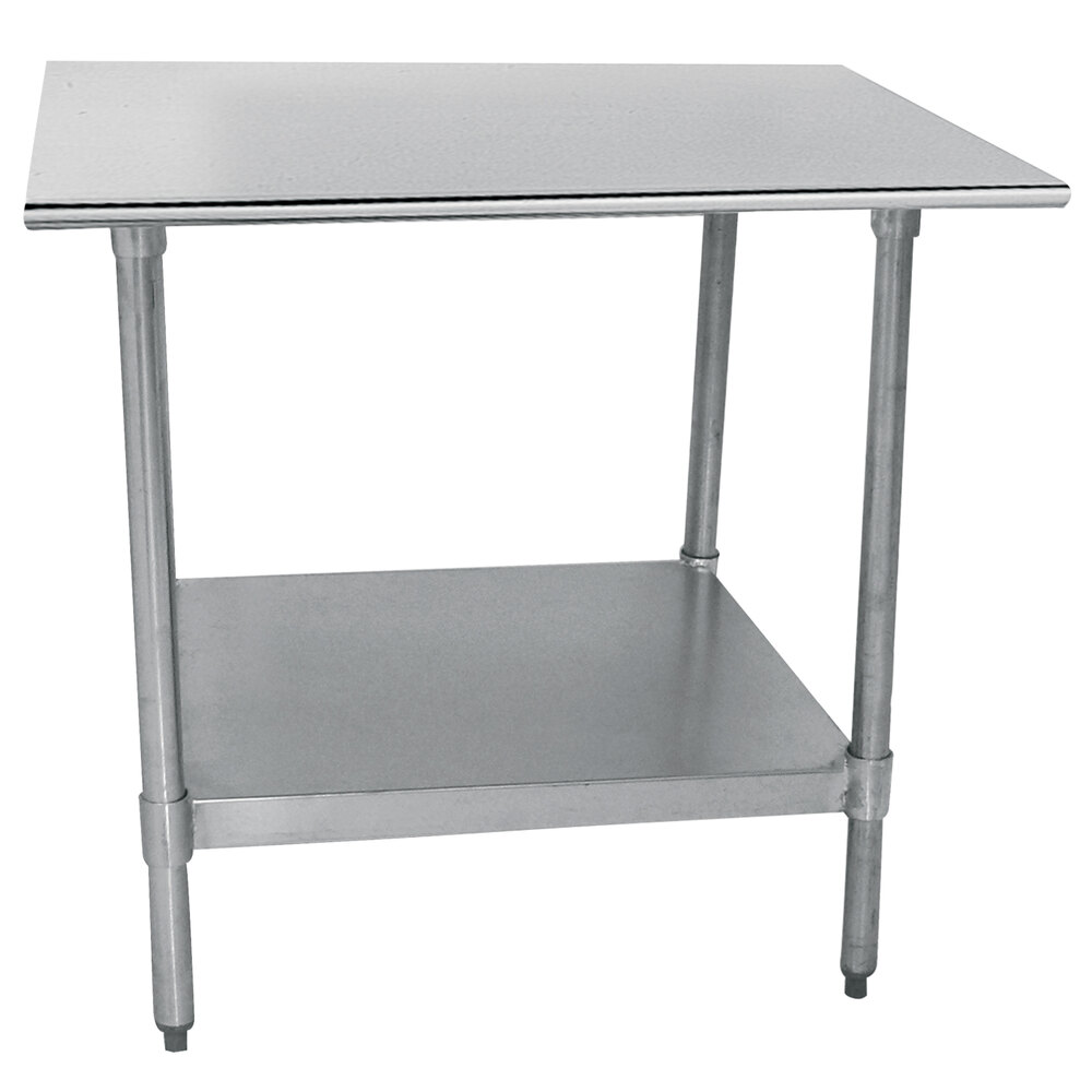 Advance Tabco TT-183 18" x 36" 18 Gauge Stainless Steel Work Table with Galvanized Undershelf