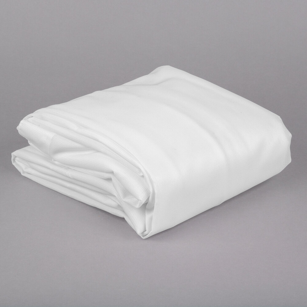 Metro 18X48X62UC White Uncoated Nylon Shelf Cart and Truck Cover with Zippered Closure 18" x 48" x 62"