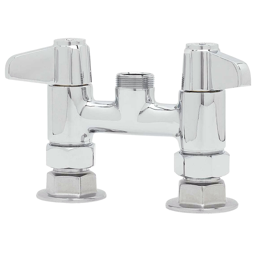 Equip by T&S 5F-4DLS00 Deck Mount Mixing Faucet with Lever Handles on 4" Centers