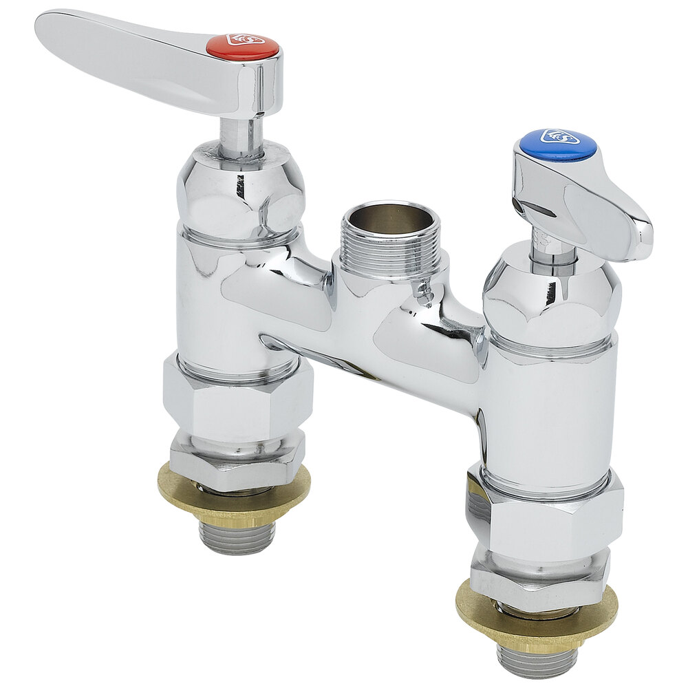 T&S B-0225-CR-LN Deck Mount Faucet Base with 4" Centers and Cerama Cartridges