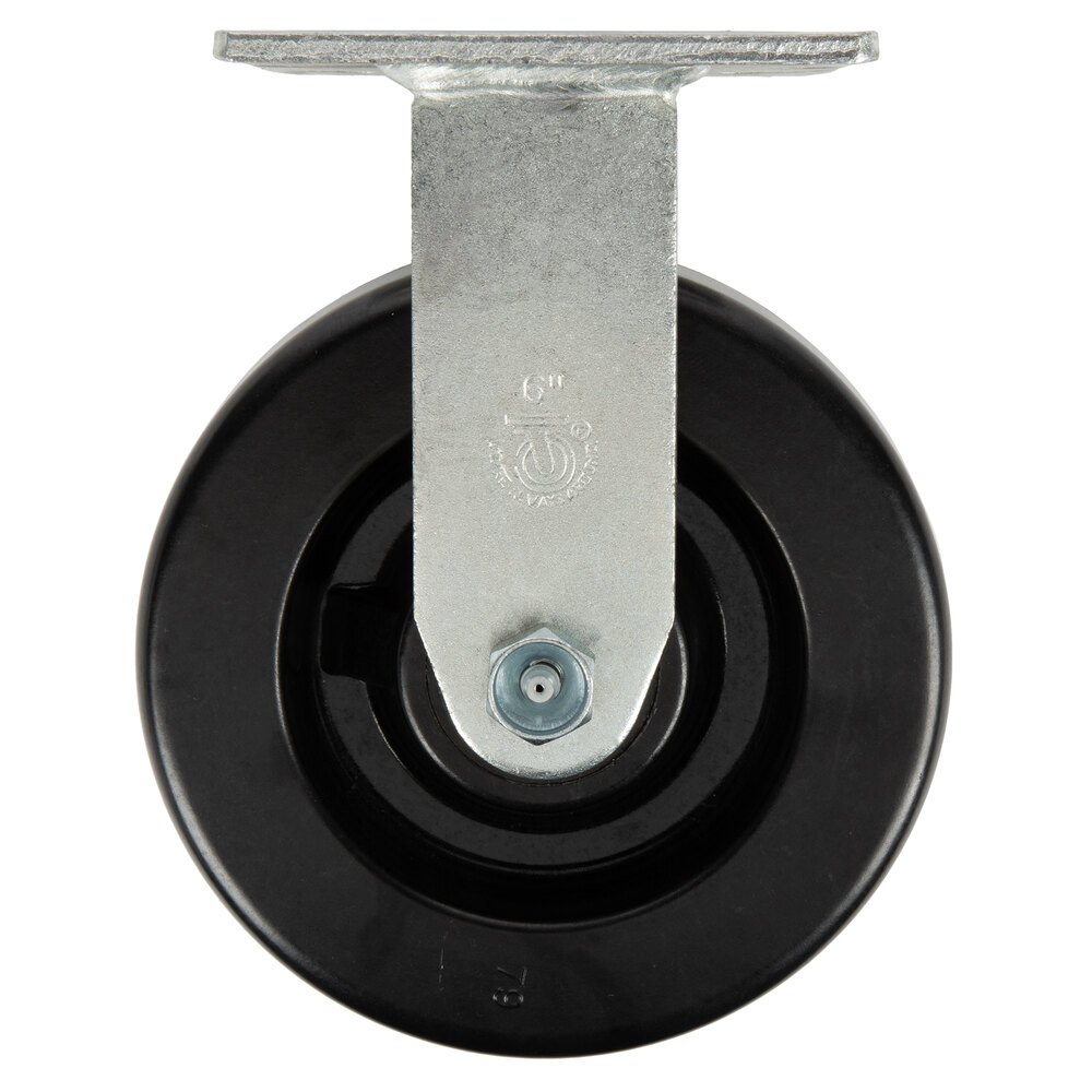6" Rigid Plate Caster