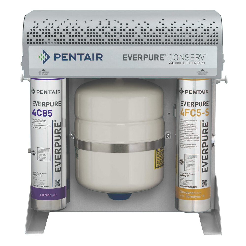 Everpure EV9977-00 Conserv 75E High Efficiency 50.51 GPD Reverse Osmosis System with Tank, Remineralization, and Blending Valve