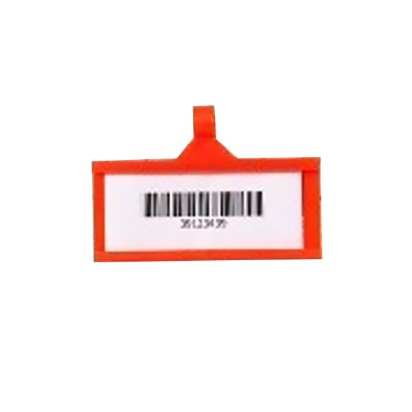 Metro QB03LHOR qwikSIGHT 3" x 1 1/4" Orange Label Holder - 50/Pack