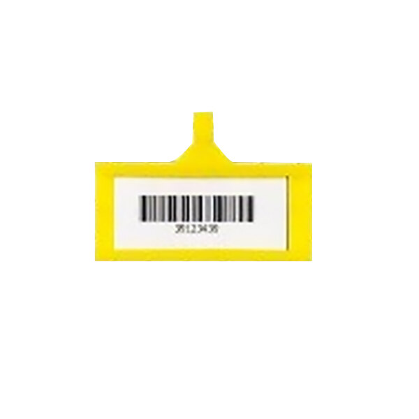 Metro QB03LHYL qwikSIGHT 3" x 1 1/4" Yellow Label Holder - 50/Pack
