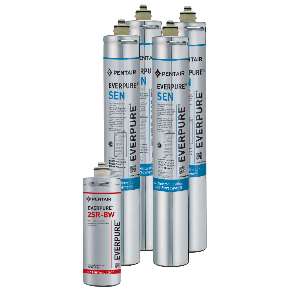 Everpure EV9628-82 Quad SC Endurance Filter Cartridge Kit, 0.5 Micron and 15 GPM