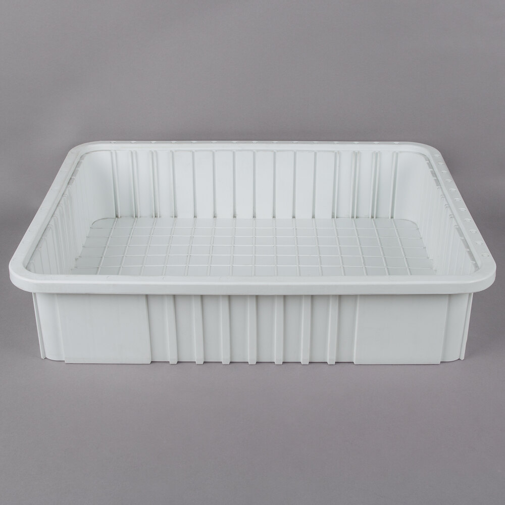 Metro MTB93050W 23" x 18" x 5" White Divider Tote Box