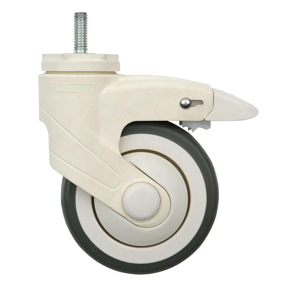 Metro QB4B qwikSIGHT 4" Polyurethane Stem Caster with Brake