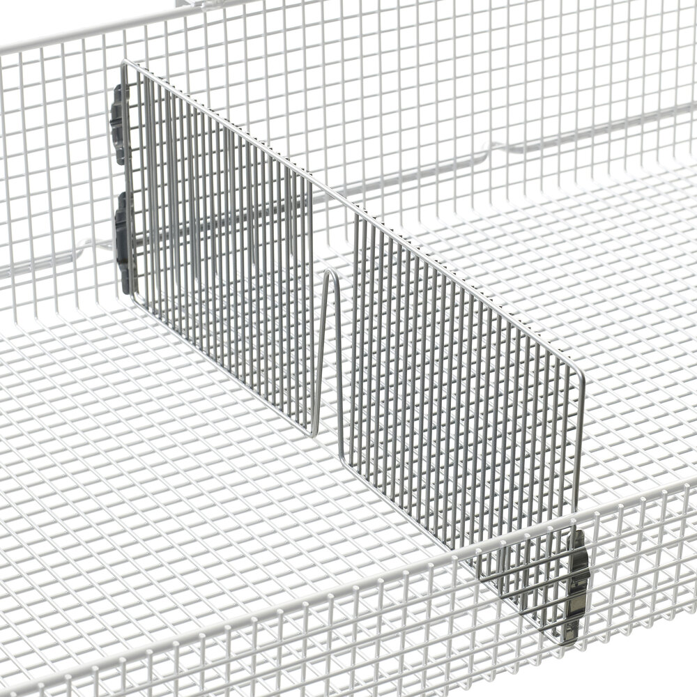 Metro QB18D qwikSIGHT Front to Back Wire Basket Divider - 18" x 6"