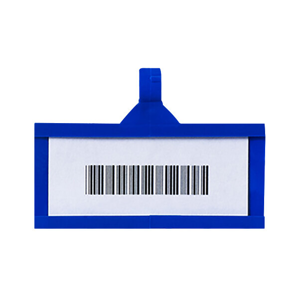 Metro QB03LHBL qwikSIGHT 3" x 1 1/4" Blue Label Holder - 50/Pack