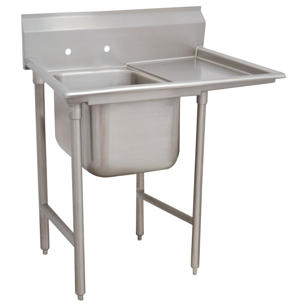 Advance Tabco 9-21-20-18 Super Saver One Compartment Pot Sink with One Drainboard - 44" - Right Drainboard