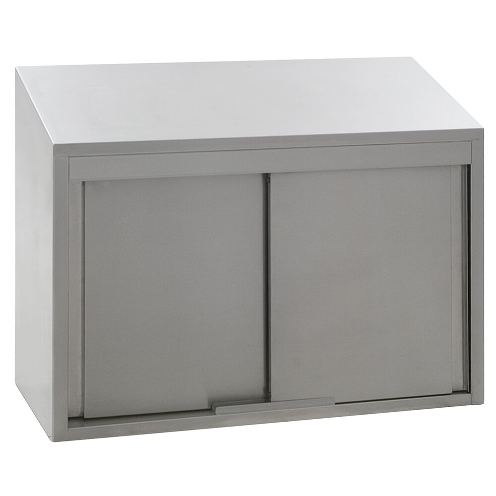 Eagle Group WCS-36 36" Stainless Steel Wall Cabinet with Sliding Doors