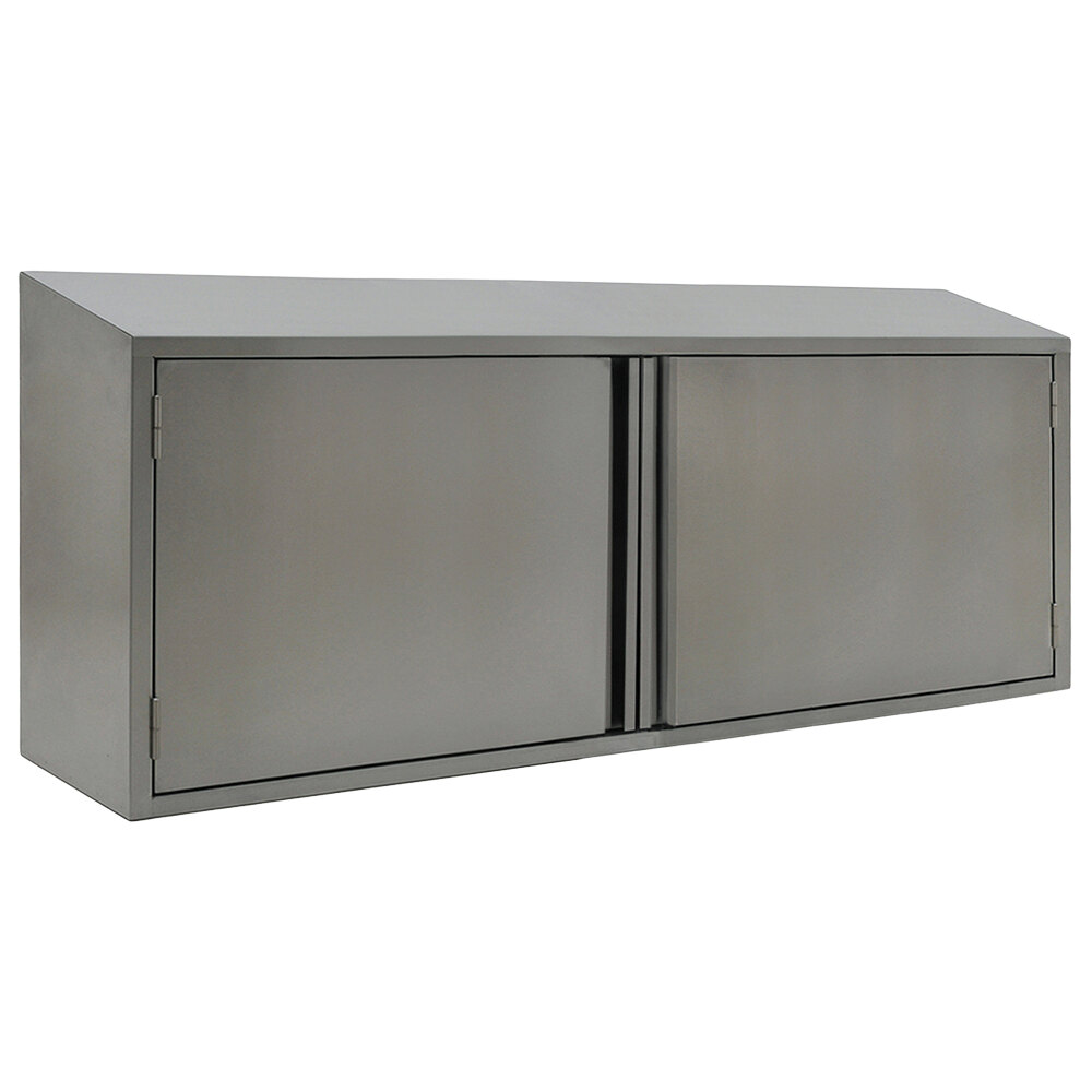 Eagle Group WCH-72 72" Stainless Steel Wall Cabinet with Hinged Doors