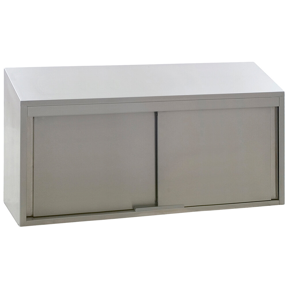 Eagle Group WCS-72 72" Stainless Steel Wall Cabinet with Sliding Doors