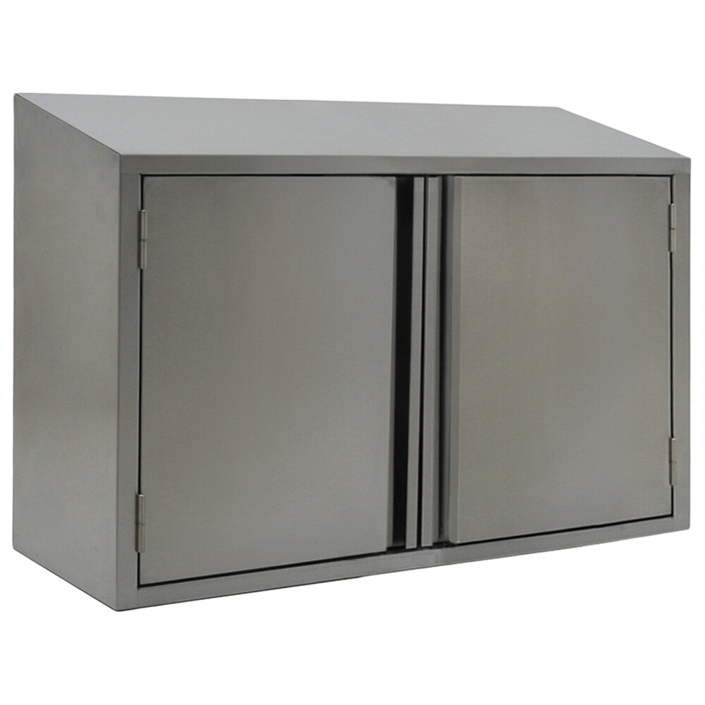 Eagle Group WCH-42 42" Stainless Steel Wall Cabinet with Hinged Doors