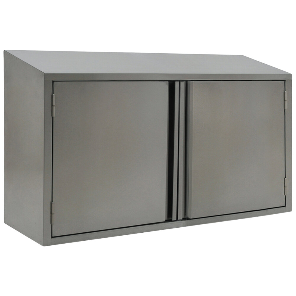 Eagle Group WCH-48 48" Stainless Steel Wall Cabinet with Hinged Doors