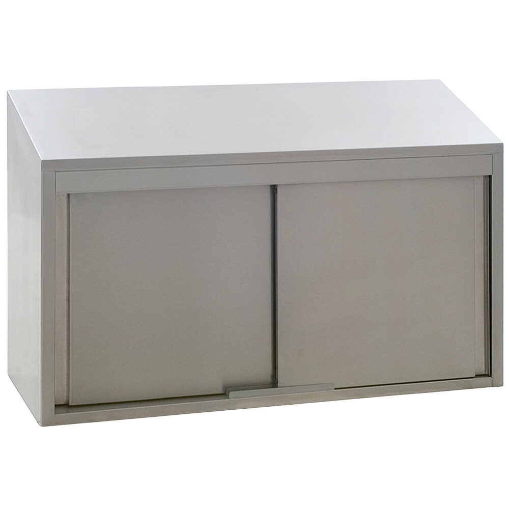 Eagle Group WCS-48 48" Stainless Steel Wall Cabinet with Sliding Doors