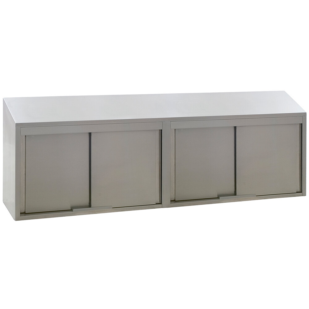 Eagle Group WCS-90 90" Stainless Steel Wall Cabinet with Sliding Doors
