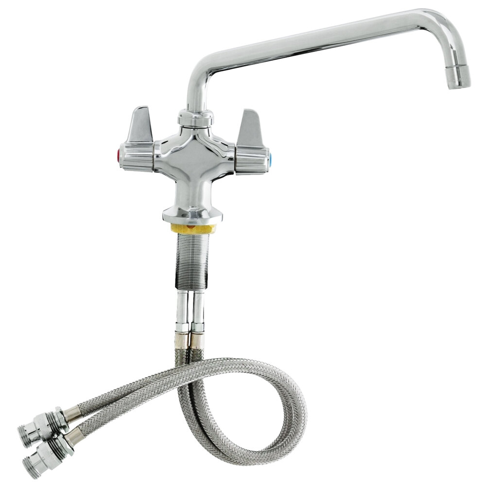 Equip by T&S 5F-2SLX08A Deck Mounted Faucet with Single Base, 8 1/8" Swing Spout, 2.2 GPM Aerator, and Lever Handles