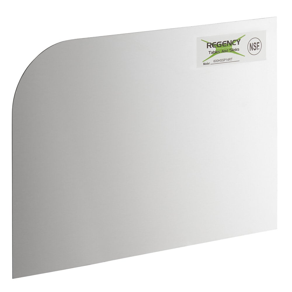 Regency 14" x 10" Right Hand Stainless Steel Hand Sink Splash Kit