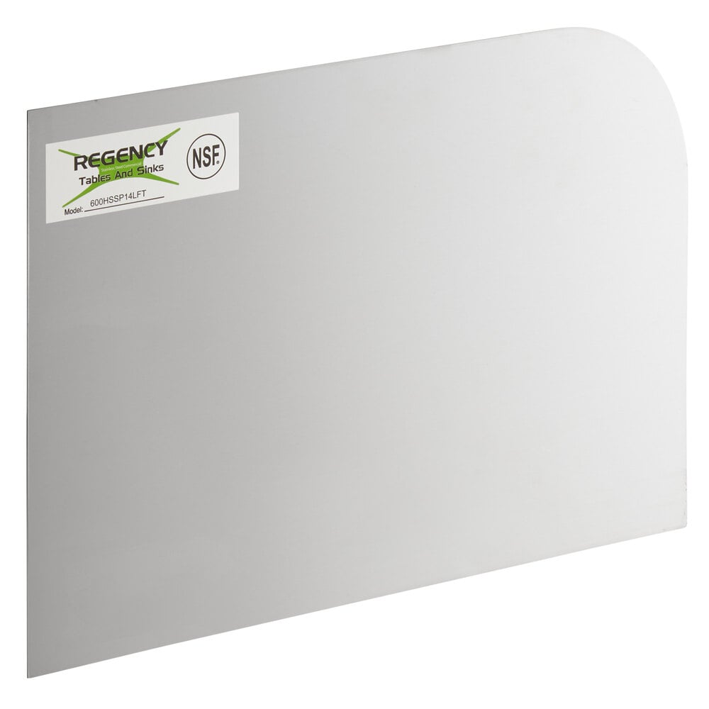 Regency 14" x 10" Left Hand Stainless Steel Hand Sink Splash Kit