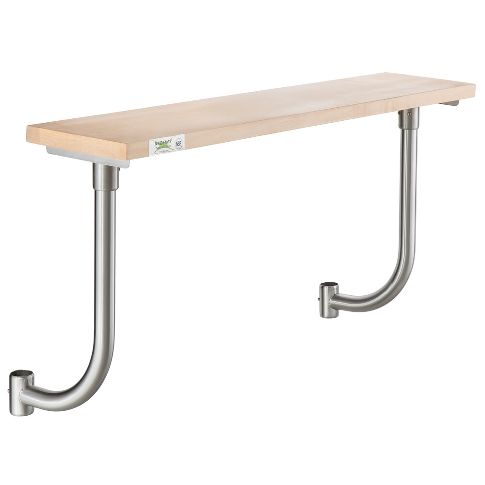 Regency 10" x 48" Wooden Adjustable Cutting Board for 48" Long Equipment Stands