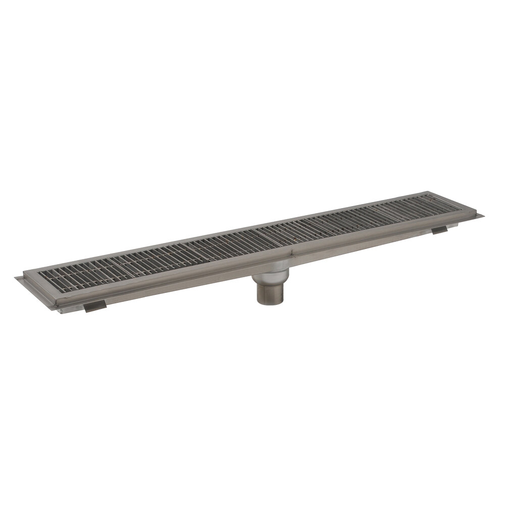 Eagle Group ASFT-1272-SG 12" x 72" Floor Trough with Stainless Steel Grating