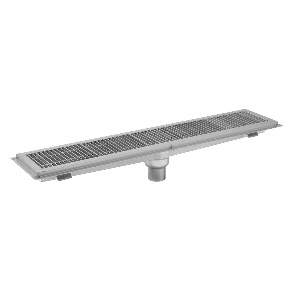 Eagle Group ASFT-1260-SG 12" x 60" Floor Trough with Stainless Steel Grating