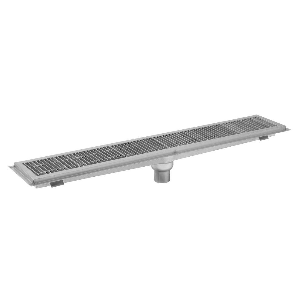 Eagle Group ASFT-1284-SG 12" x 84" Floor Trough with Stainless Steel Grating
