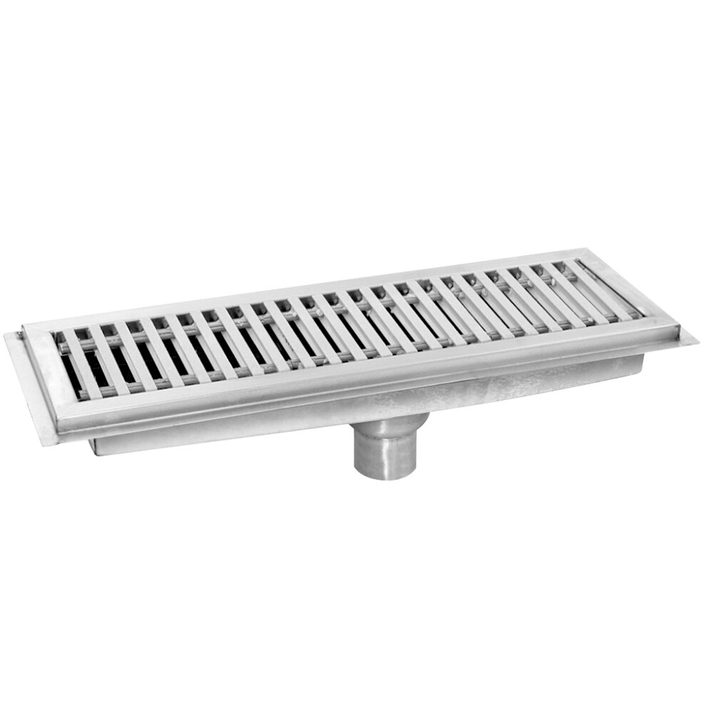 Eagle Group ASFT-1224-SG 12" x 24" Floor Trough with Stainless Steel Grating