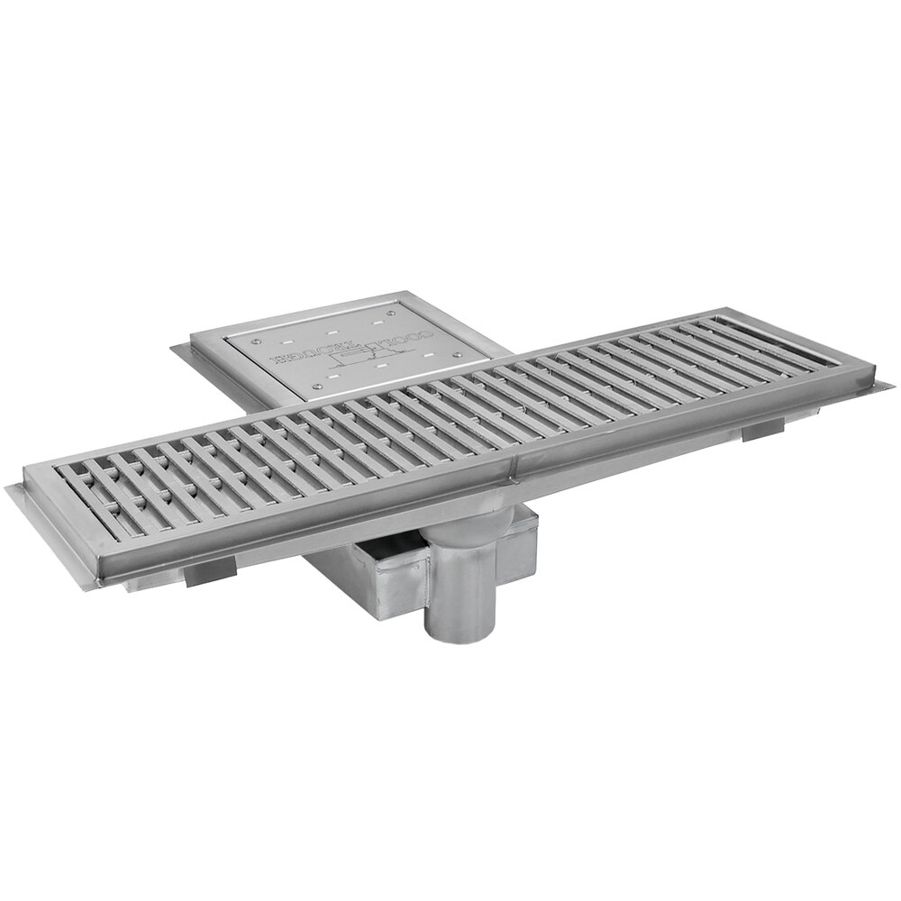 Eagle Group WTFT-1272-FGG Cool Trough 12" x 72" Water Tempering System with Fiberglass Grating