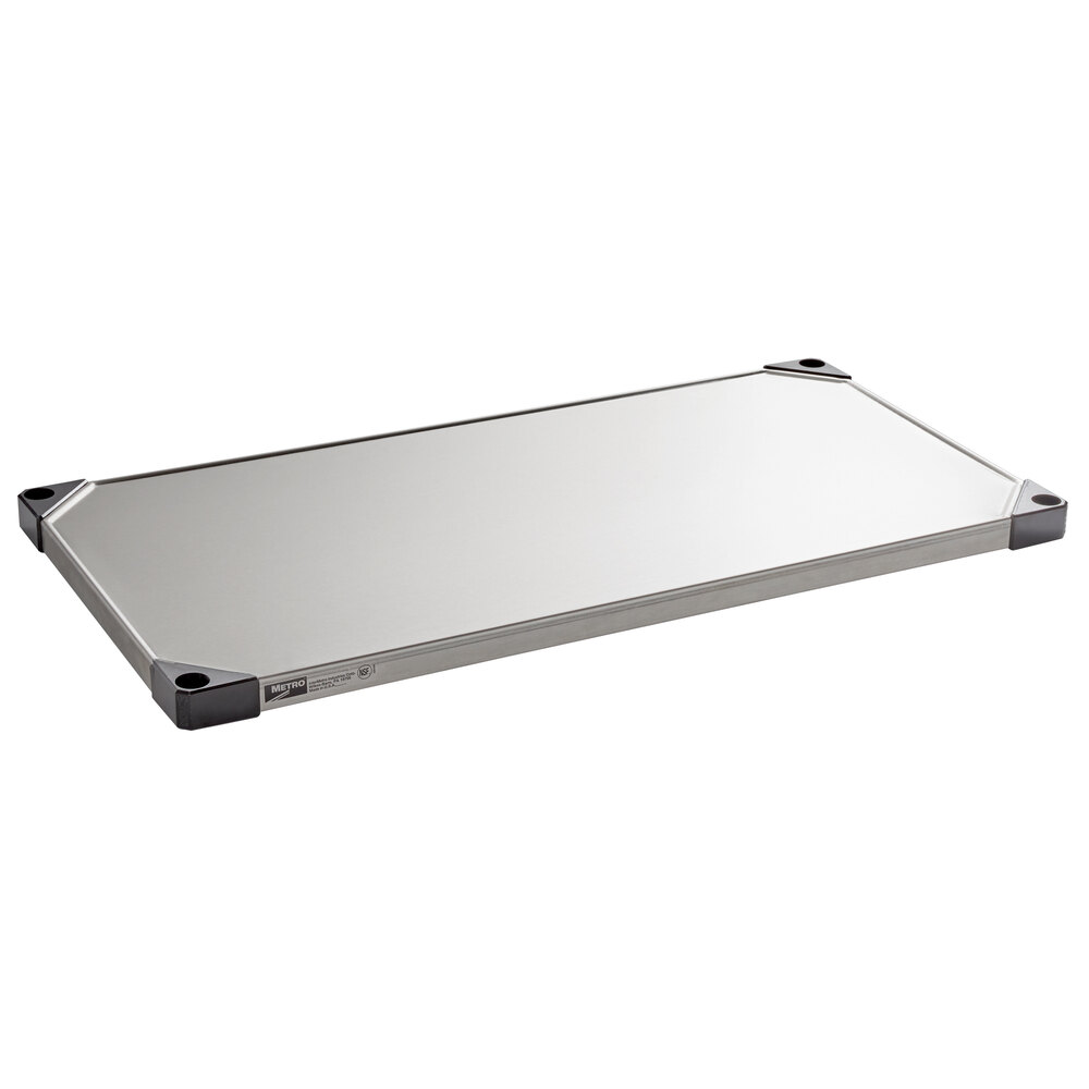 Metro 1836FG 18" x 36" 18 Gauge Flat Galvanized Solid Shelf