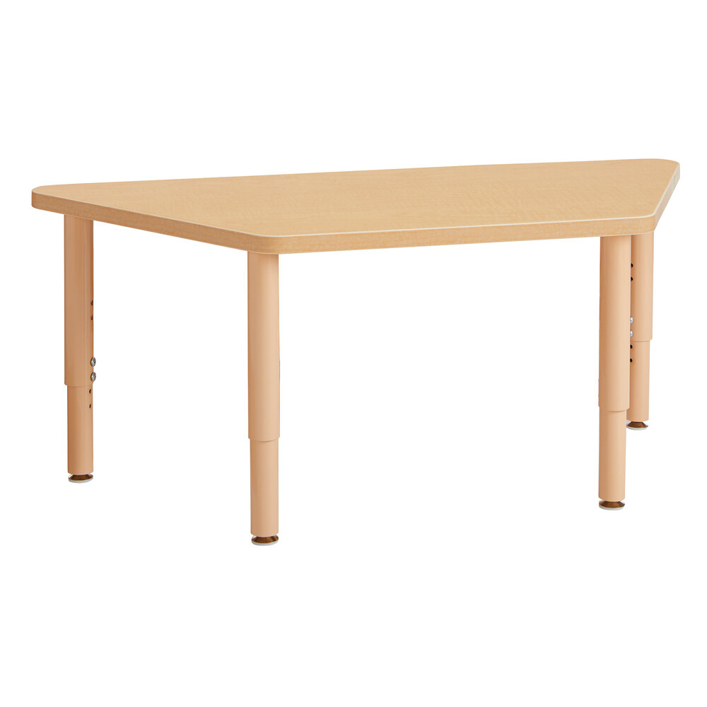 Jonti-Craft Baltic Birch 6248JCP251 Purpose+ 48" x 24" x 14" Trapezoid Laminate Adjustable Height Table
