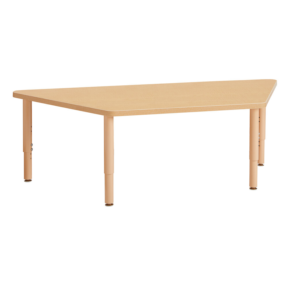 Jonti-Craft Baltic Birch 6249JCP251 Purpose+ 60" x 30" x 14" Trapezoid Laminate Adjustable Height Table